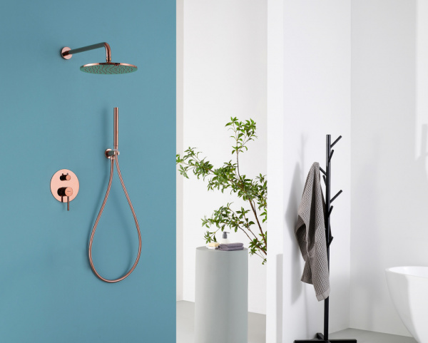 Душевая система скрытого монтажа Abber Wasser Kreis AF8118RG розовое золото фото