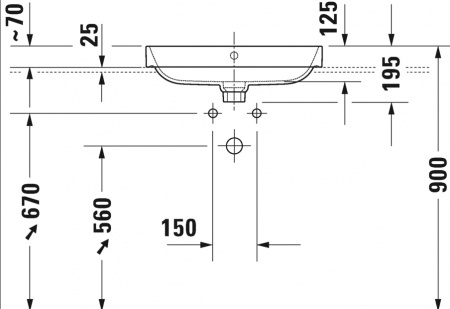 Накладная раковина Duravit Happy D.2 Plus 2360606100 антрацит матовый/белый фото