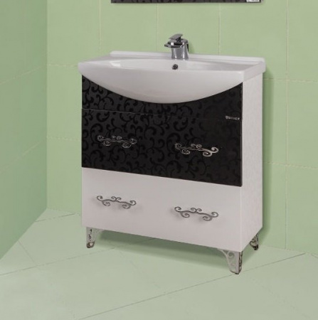 Тумба под раковину Bellezza Маргарита-65 черная фото