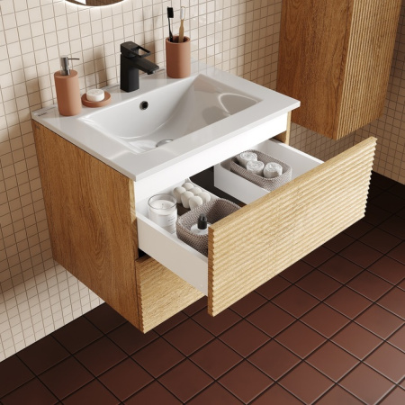 Тумба с раковиной Iddis Bild BIL60V0i95K 60 см, дуб светлый фото