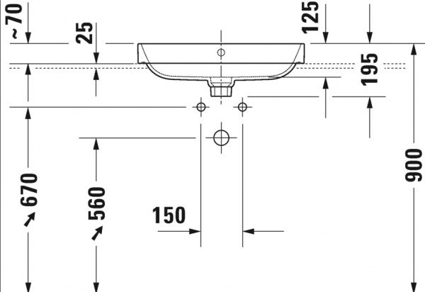Накладная раковина Duravit Happy D.2 Plus 2360606100 антрацит матовый/белый фото