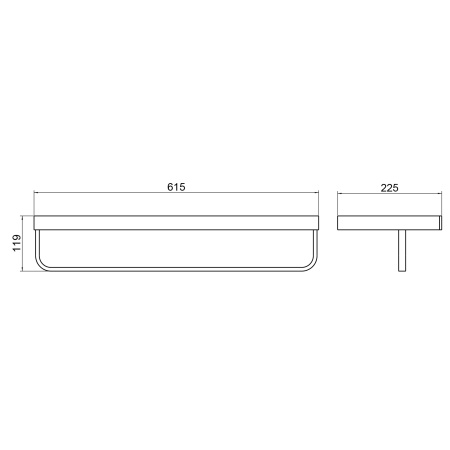 Полочка для полотенец Timo Petruma 15258/17 матовое золото фото
