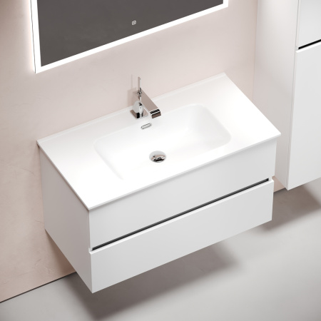 Тумба под раковину Sancos Urban UR90W белый глянец фото