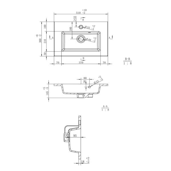 Раковина Uperwood Aurora 50 RAurora50wg фото
