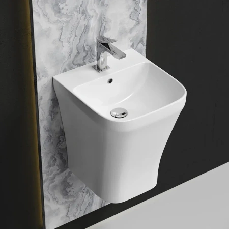 Раковина моноблок Ceramicanova Dion CN6067 белая фото