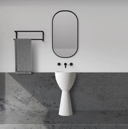 Напольная раковина ABBER Stein AS2507 45x45 белая матовая фото