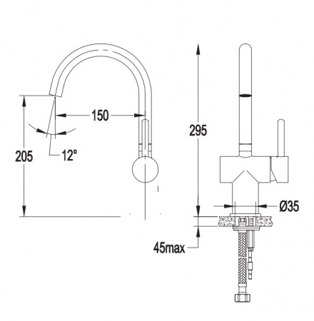 Cмеситель для кухни Omnires Y Y1219CR хром фото