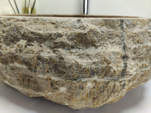 Накладная раковина из оникса Indo Erozy brown EO-00417 фото