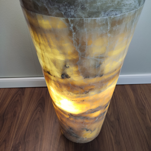 Раковина напольная из оникса Grey ON-01345 (40*40*90) фото