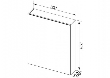 Зеркало-шкаф Aquanet Алвита 70 00183990 фото