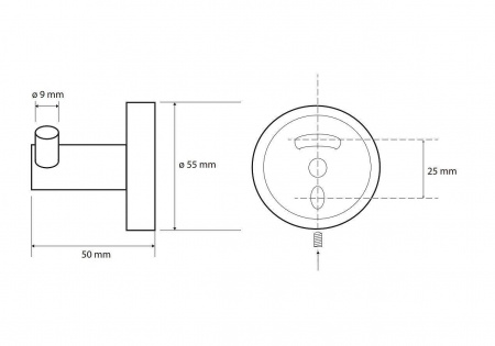 Крючок для ванной двойной Bemeta Dark 104106030 фото