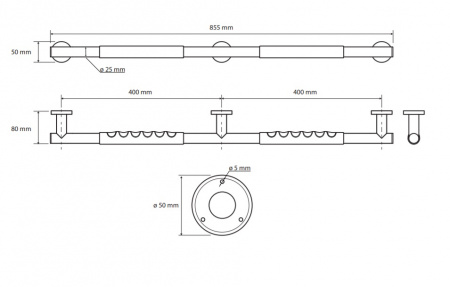 Поручень Bemeta Omega 104507691 80 см фото
