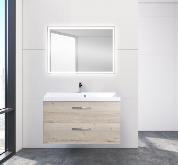 Тумба под раковину Belbagno Aurora AURORA-900-2C-SO-RGB Rovere Galifax Bianco фото