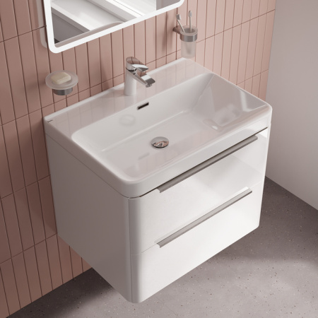Тумба с раковиной Iddis Cloud X CLX70W0i95K 70 см белый глянец фото