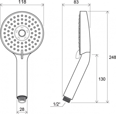 Душевая лейка Ravak 953.00. X07P009 фото