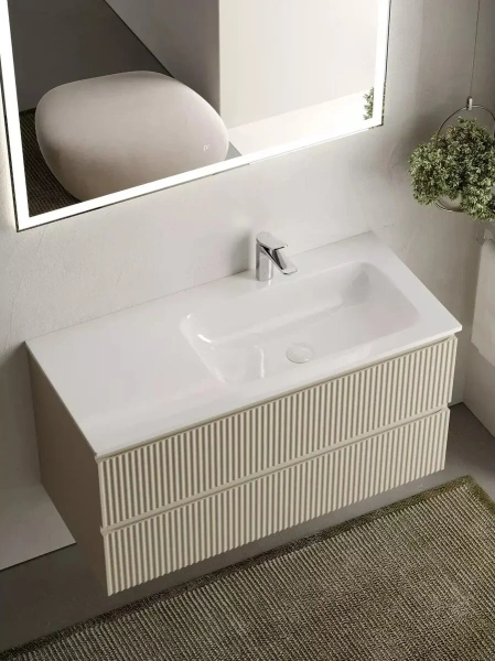 Тумба под раковину Sancos Snob R SNR100RCE Beige Soft фото