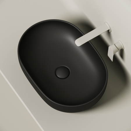 Накладная раковина Ceramica Nova Element CN6047MB 60x41 черная матовая фото