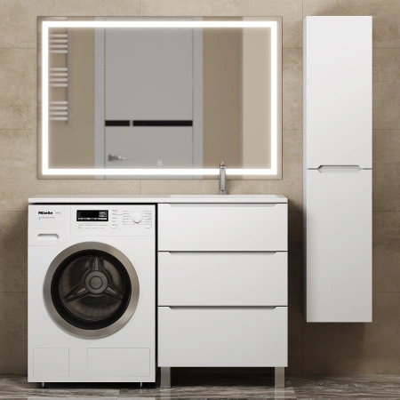 Тумба под стиральную машину Uperwood Tanos 120 291020258 белая матовая фото