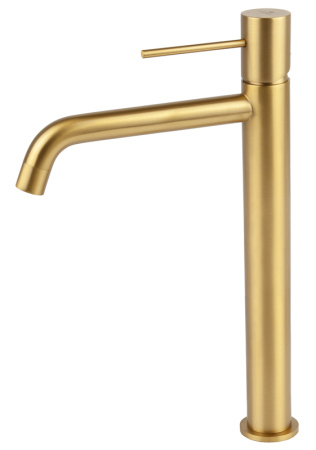 Высокий смеситель для раковины Kaiser Vita 43311-3 шлифованное золото фото
