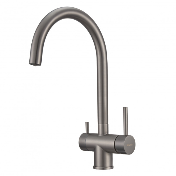 Смеситель для кухни под фильтр Milacio Ultra Vicar MCU.554.GM вороненая сталь фото