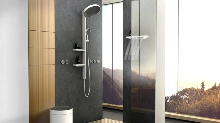 Душевая система Hansgrohe Rainfinity Showerpipe 360 1jet 26842700 белая матовая фото