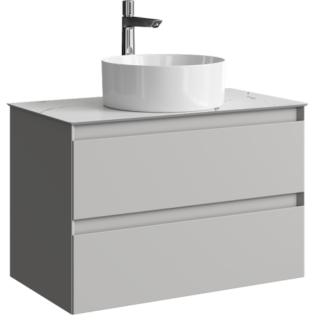 Тумба под накладную раковину Aqwella Geometria 80 GE01082ST серый туман фото