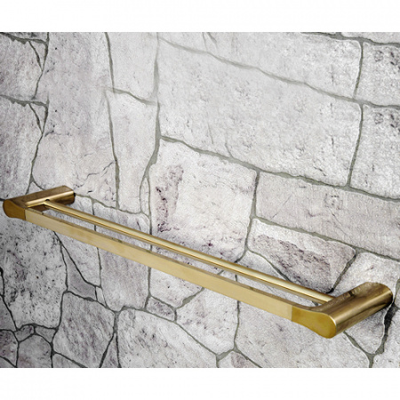 Полотенцедержатель двойной WasserKRAFT Aisch K-5940 матовое золото фото