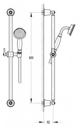 Душевой гарнитур Cezares Liberty LIBERTY-F-SD-01 фото