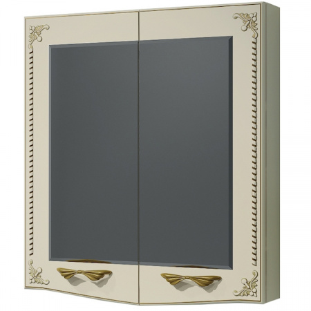 Зеркало-шкаф Kaksa Классик-Д 004304 65 см бежевый с золотом фото