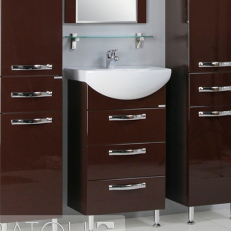 Тумба под раковину Акватон Ария 50 Н 1A140201AA430 тёмно-коричневая фото