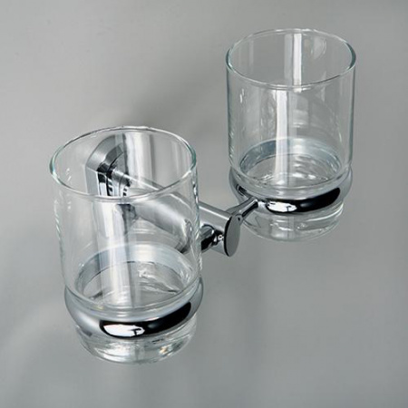 Двойной стеклянный стакан для зубных щеток WasserKRAFT Oder К-3028D фото