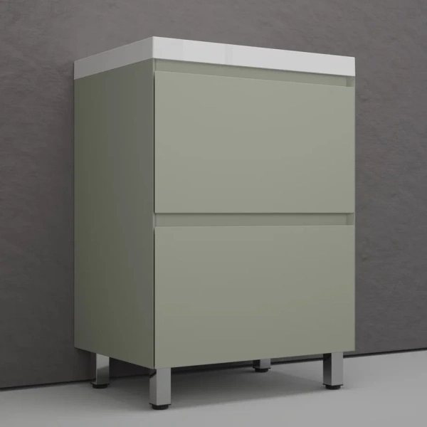 Тумба напольная под раковину Style Line Манхэттен 60 ЛС-00002379 олива фото