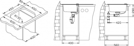 Мойка для кухни Alveus Wave 10, (фиолетовое стекло) фото