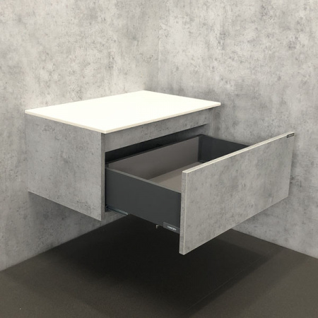 Тумба подвесная Comforty Осло-60 бетон светлый фото