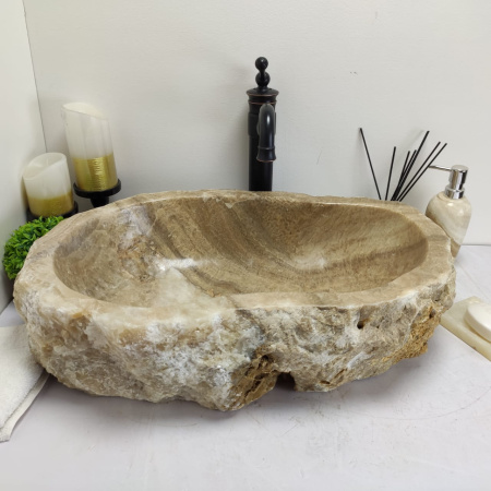 Накладная раковина из оникса Erozy Sunset EO-00741 (61*40*15см) фото