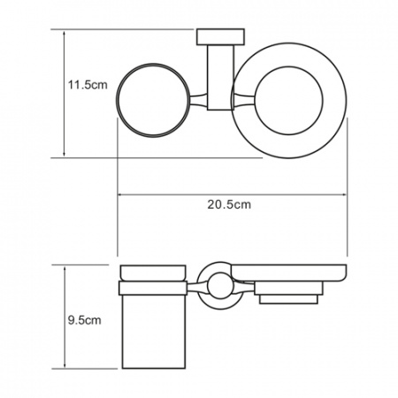 Держатель стакана и мыльницы WasserKRAFT Donau K-9426 фото