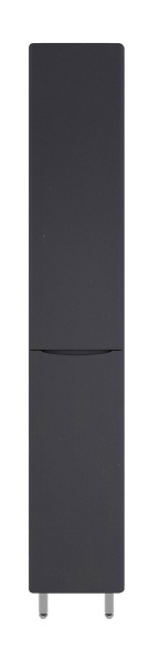 Шкаф-пенал с бельевой корзиной Style Line Бергамо СС-00002526 антискрейтч, графит L/R фото