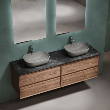 Столешница с отверстием под смеситель Sancos TT160A1X 160 см, black sky фото