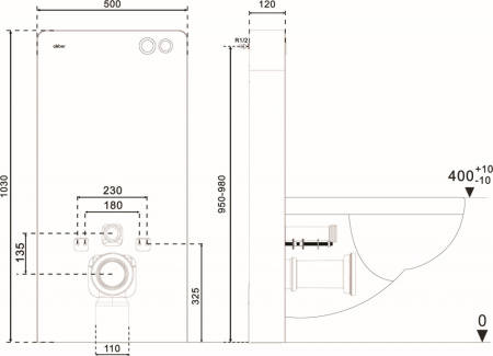 Инсталляционный модуль Abber AC0107MB черный фото