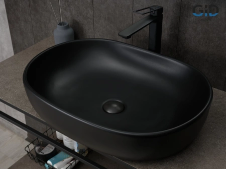Накладная раковина GID Bm9026a 53369 60x40 черная матовая фото