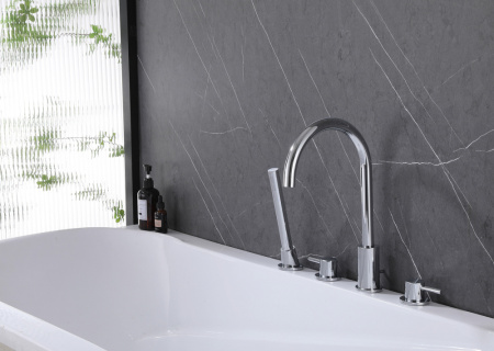 Смеситель на борт ванны Abber Wasser Kreis AF8113 хром фото