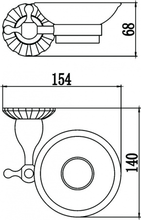 Мыльница настенная Savol 89C S-08959C фото