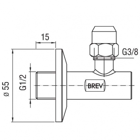 Вентиль запорный Nobili Shower (AV00121BR) с фильтром (бронза) фото