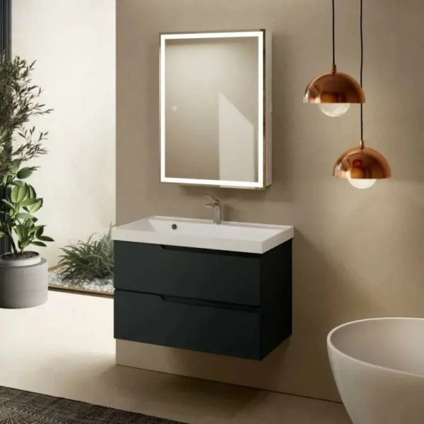 Тумба под раковину Aquame S3 AQM900380GM 80 см, антрацит фото