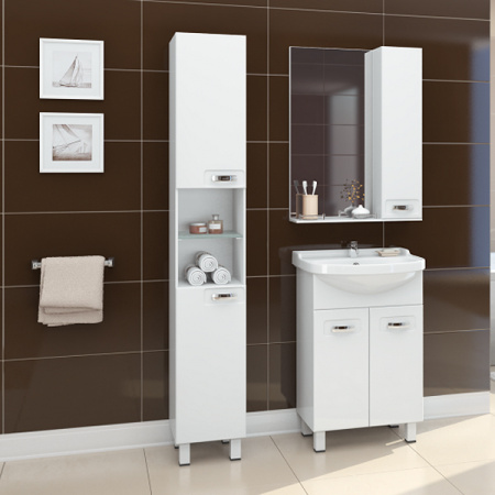 Тумба Bas Альта с раковиной Della 60 см фото