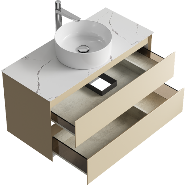 Тумба под накладную раковину Aqwella Geometria 100 GE01102MD морская дюна фото