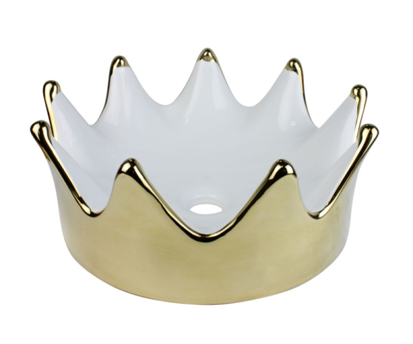 Накладная раковина Bronze de Luxe Queen  4042WG 40x40 золотая фото