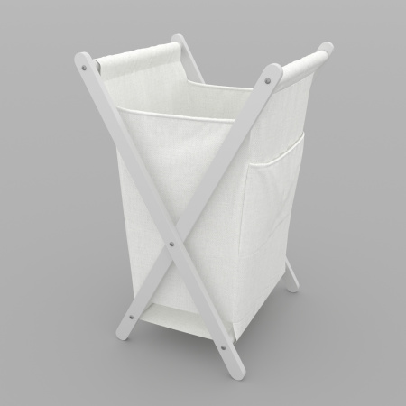 Корзина для ванной комнаты WasserKRAFT Nau WB-773-L белая фото