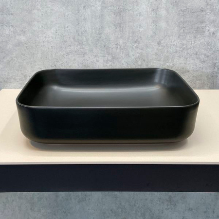 Накладная раковина Comforty T-Y9378MB 00-00000122 50x39 черная матовая фото
