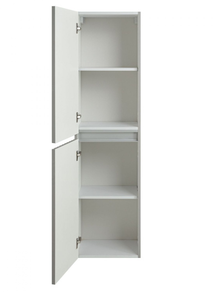 Шкаф-пенал Art&Max Elegant AM-ELEGANT-1500-2А-SO-GCM-LED светло-серый матовый / с подсветкой фото